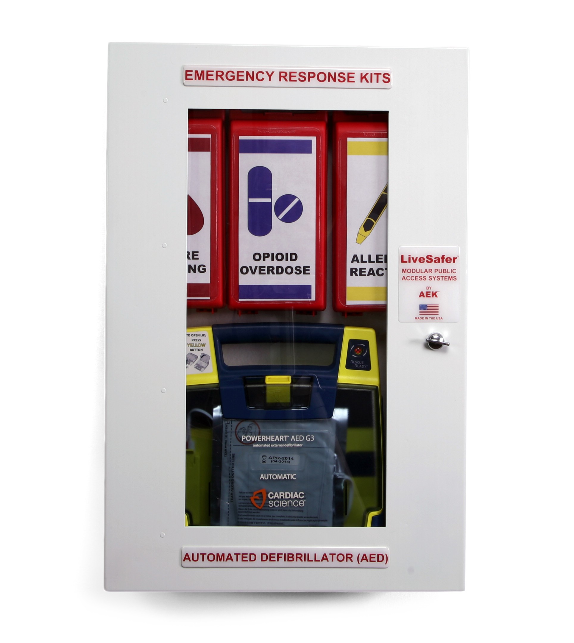 LiveSafer Modular Public Access First Aid System w/AED Storage